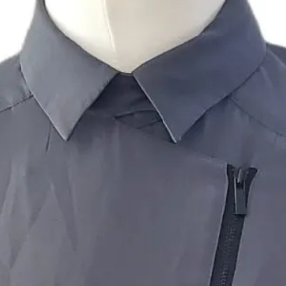 The Kooples Grey Shirt Blouse Top Diagonal Zip Front detail  1  10 uk - Picture 6 of 6